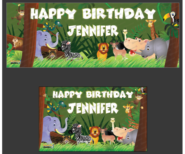 Jungle Friends Birthday Banner