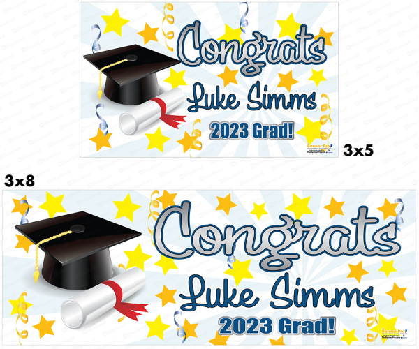 Graduation Banner - Congrats Name Class Year
