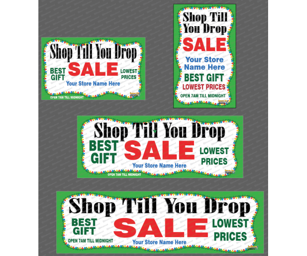 Shop Till You Drop Black Friday Banner 