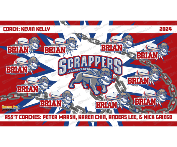 Scrappers - Baseball T-ball - Team Banner Design 