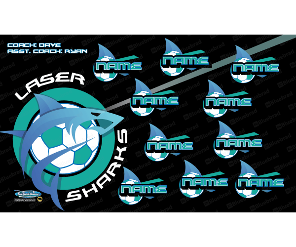 Laser Sharks - Team Banner Design 