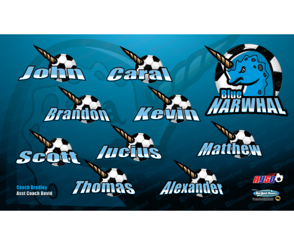 Blue Narwhal - Team Banner Design 