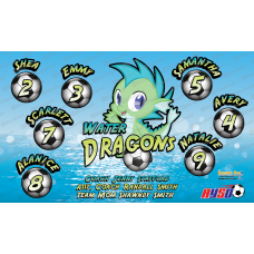 Water Dragon 1 - Soccer - Team Banner Design 