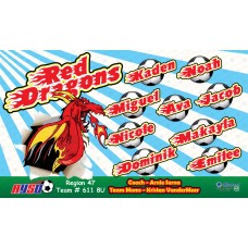 Red Dragon - Soccer - Team Banner Design 